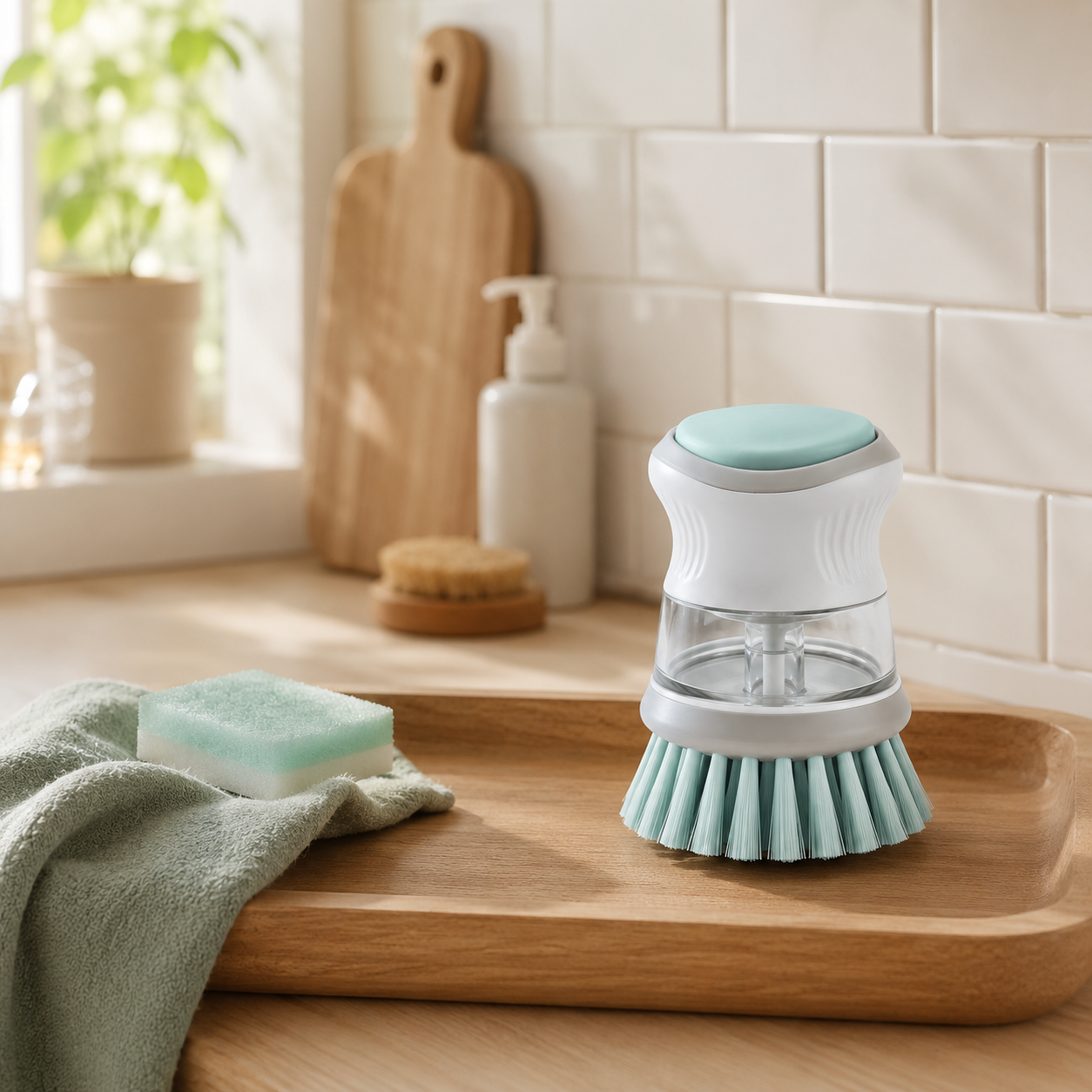 3-in-in-1 Soap Dispensing Palm Scrub
