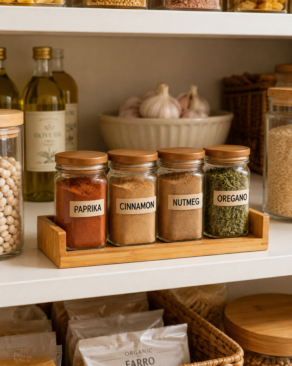 4-Piece Glass Seasoning Jar Set