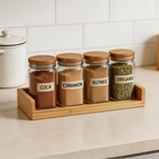 4-Piece Glass Seasoning Jar Set